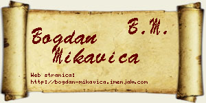 Bogdan Mikavica vizit kartica